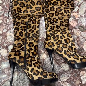 STUART WEITZMAN CALF HAIR BOOTS
